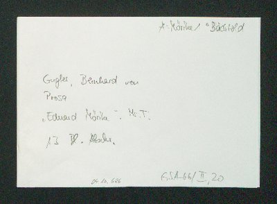 Gugler, Bernhard: Eduard Mörike [Prosa]